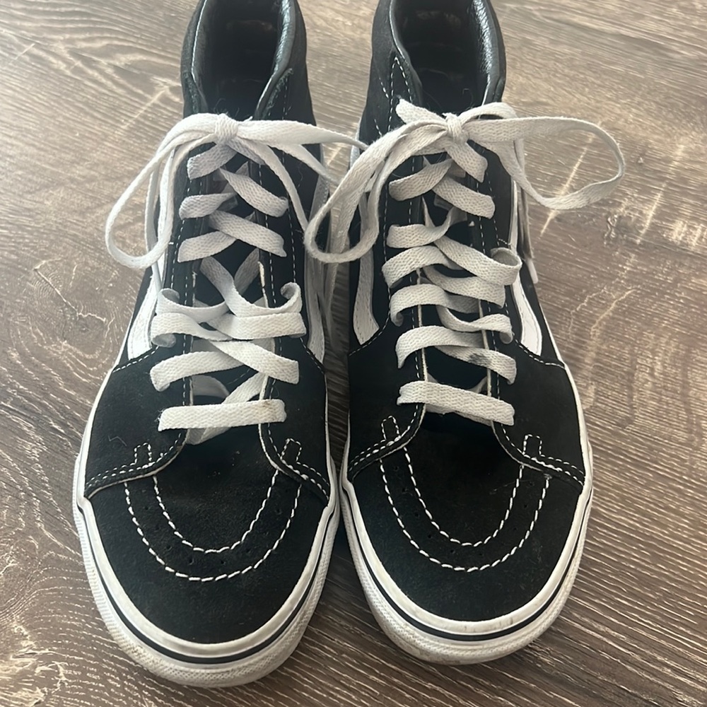 High top black vans. Size 7.5
